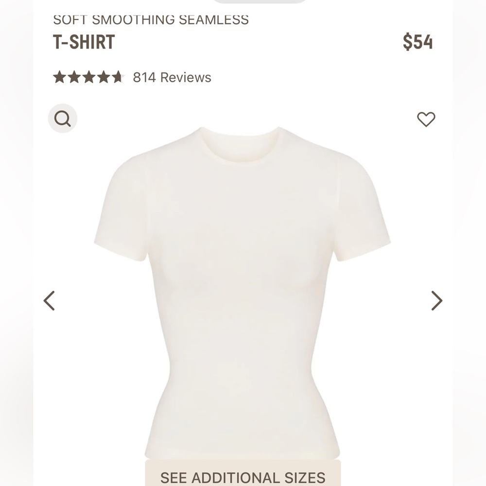 SKIMS Soft Smoothing Seamless T-Shirt in Marble